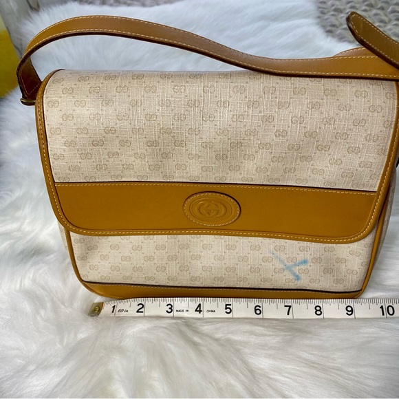 GUCCI Vintage Micro GG Monogram Flap Shoulder Bag - Picture 7 of 11